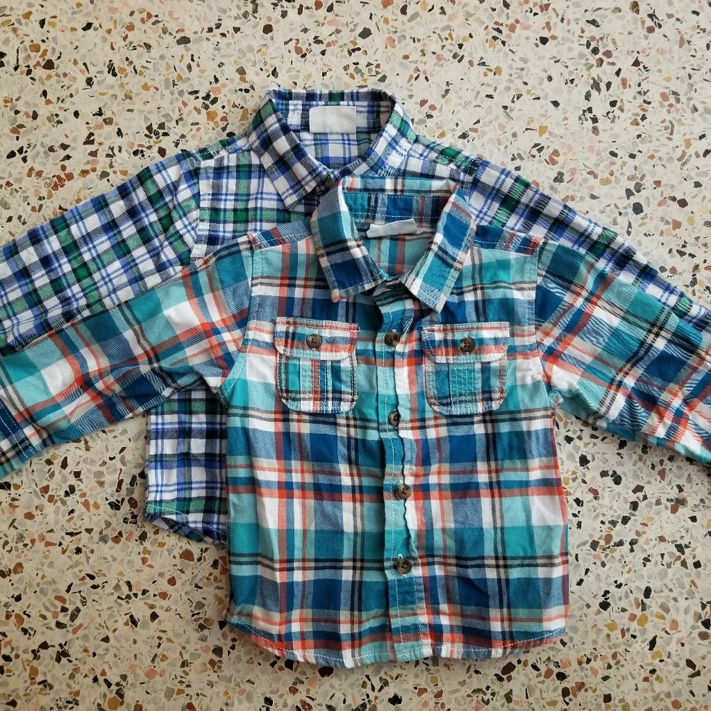 12m-18m  Plaid long sleeve shirts